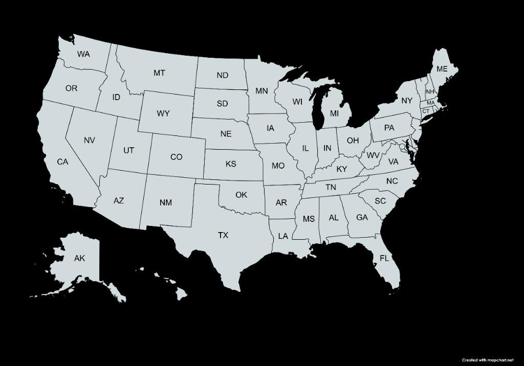 Map of the United States showing nationwide product and service coverage